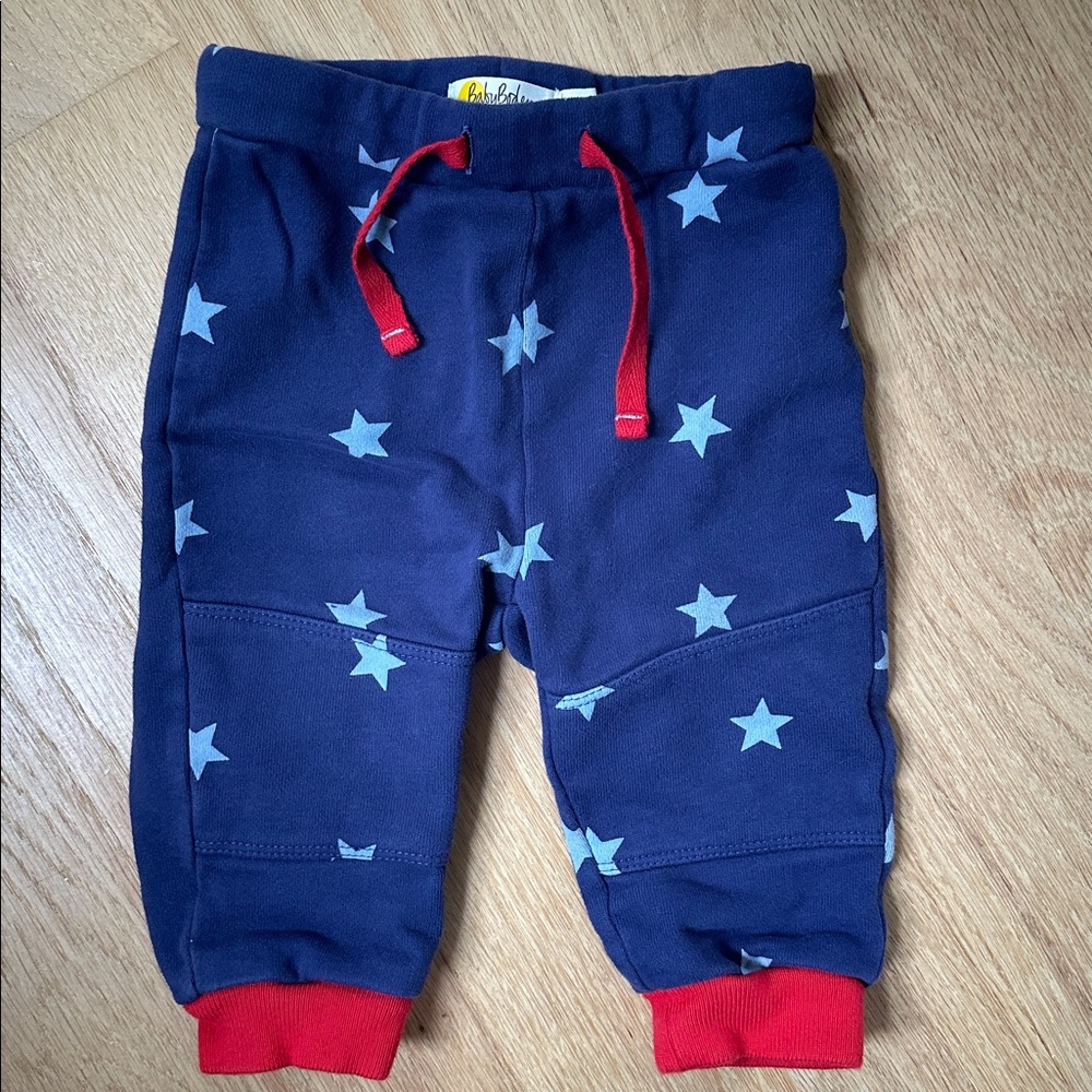 Baby Boden Blue Star Joggers 6-9 months